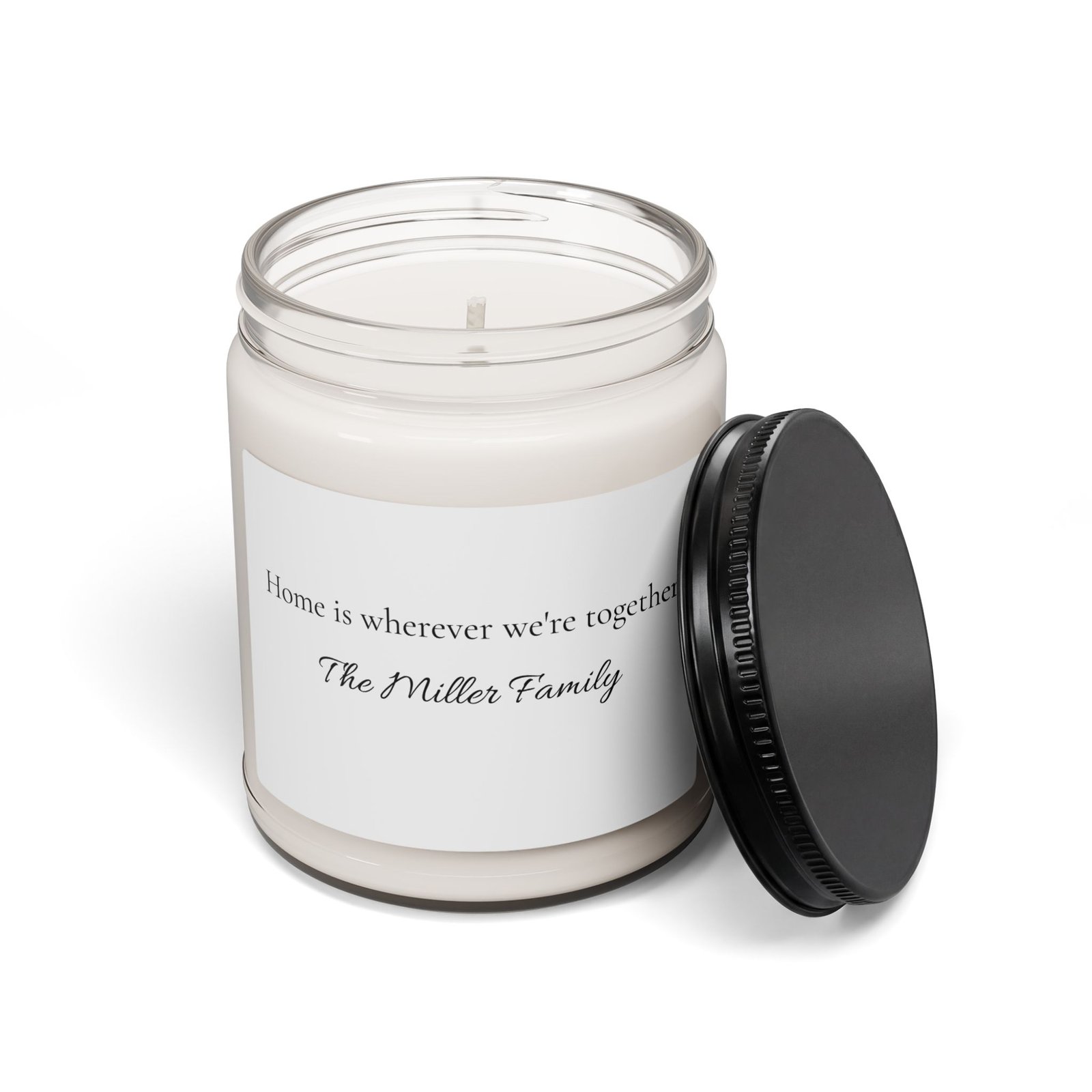 Personalized Family Name Candle, Custom Soy Candle Gift, Home Is Wherever We're Together, 9oz Scented Candle, Housewarming Gift - Image 2