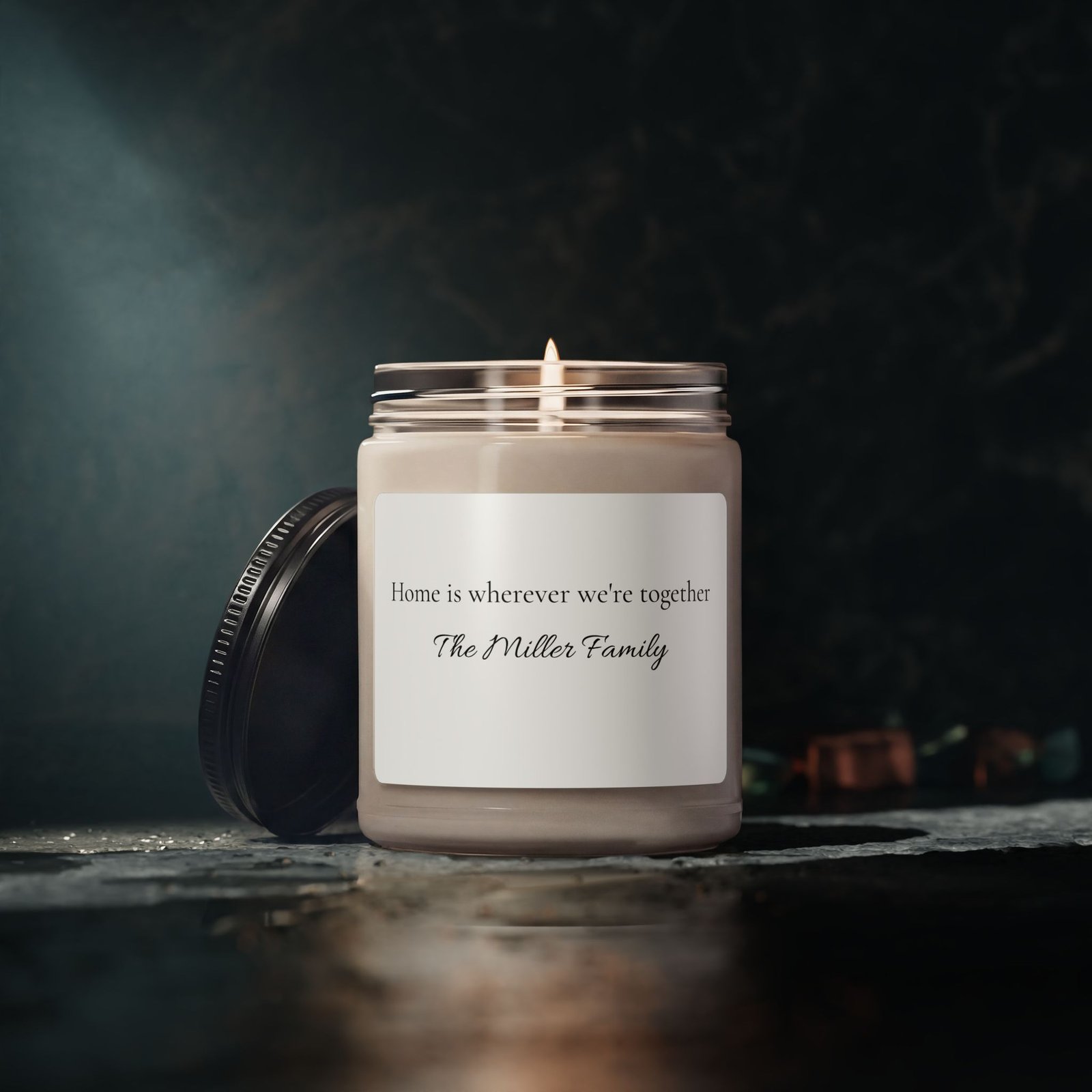 Personalized Family Name Candle, Custom Soy Candle Gift, Home Is Wherever We're Together, 9oz Scented Candle, Housewarming Gift - Image 5