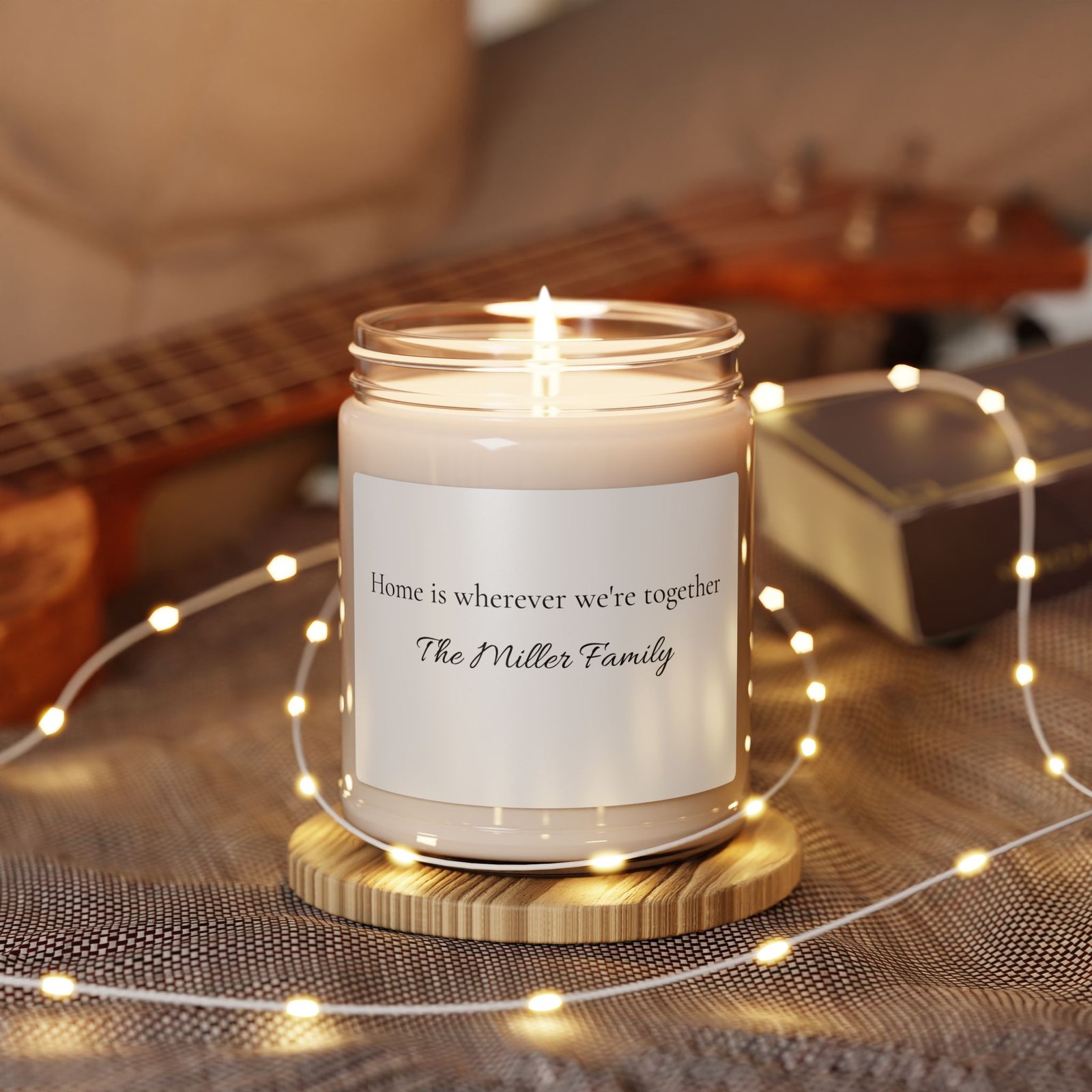 Personalized Family Name Candle, Custom Soy Candle Gift, Home Is Wherever We're Together, 9oz Scented Candle, Housewarming Gift - Image 3